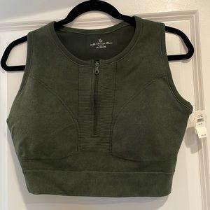 Aerie Offline Front Half Zip Sports Bra NEW